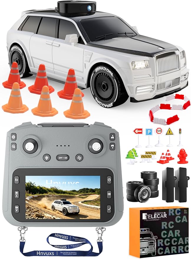 RC Car with Camera and 4.5" Screen, 1080P FPV Remote Control Car with Rotating