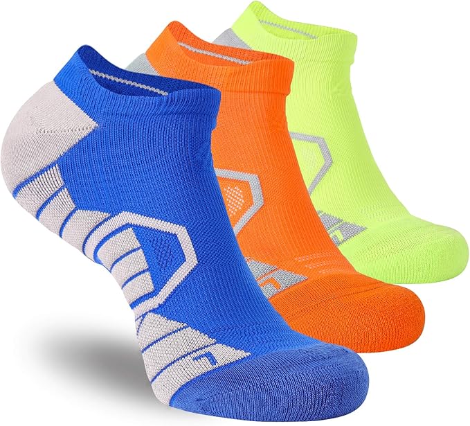 Hylaea Athletic Running Socks Cushion Padded Moisture Wicking Low Cut