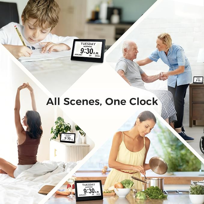 7'' Digital Clock, Dementia Clock