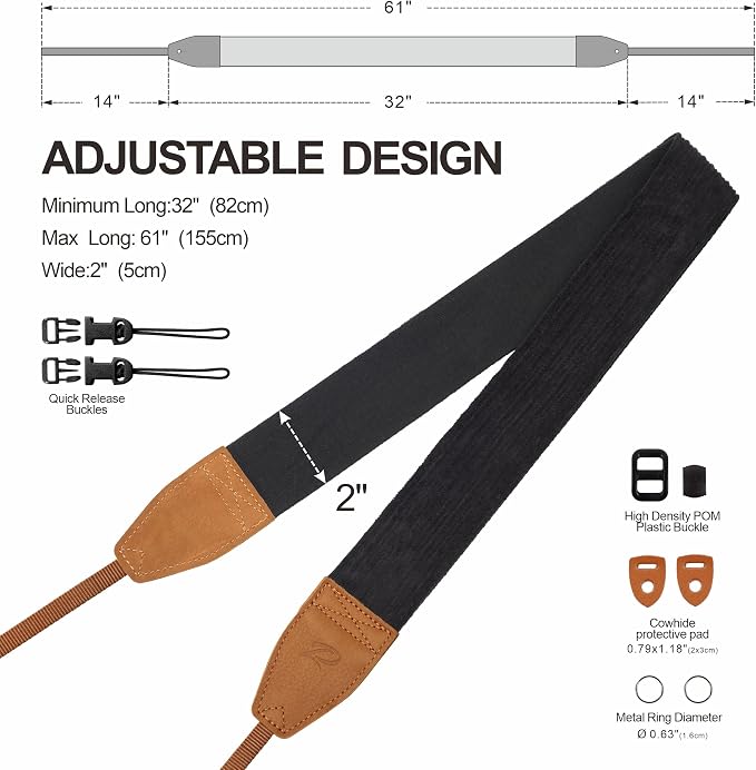 Padwa Lifestyle Corduroy Camera Strap
