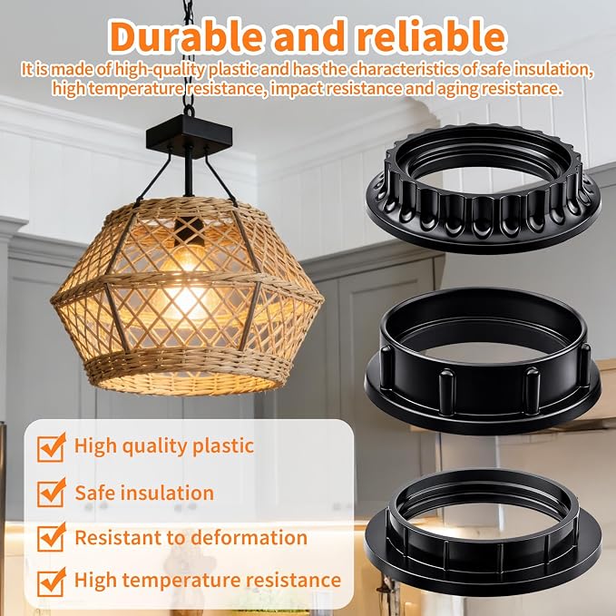 9 PCS E26/E27 Lamp Shade Rings