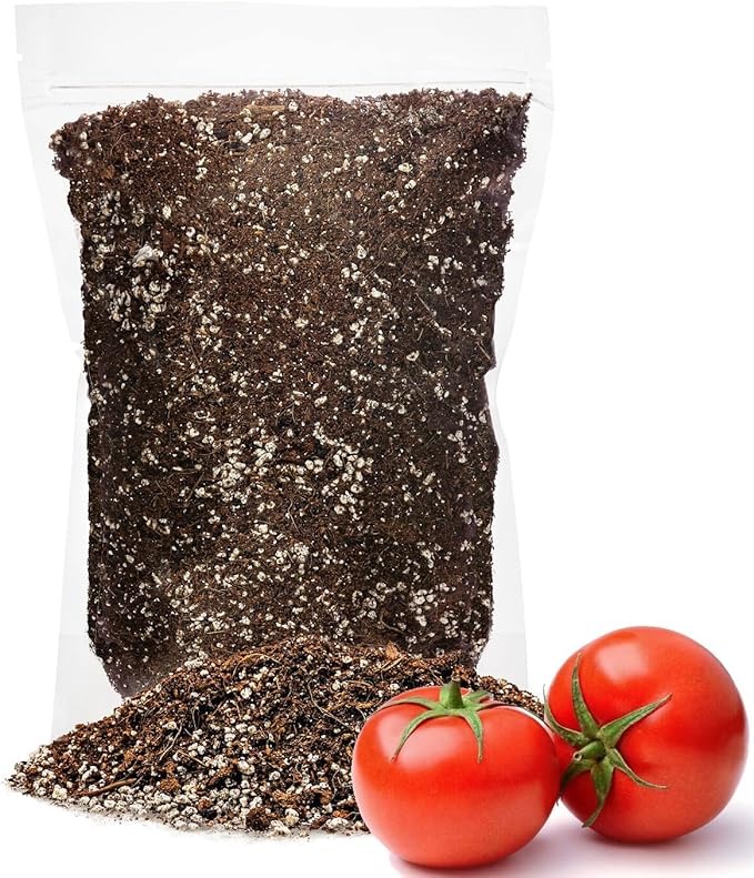 GARDENERA Organic Potting Soil for Tomato Plants - 5 Quart - Hand-Mixed with Natural Ingredients for Optimal Growth and Nutrient Retention
