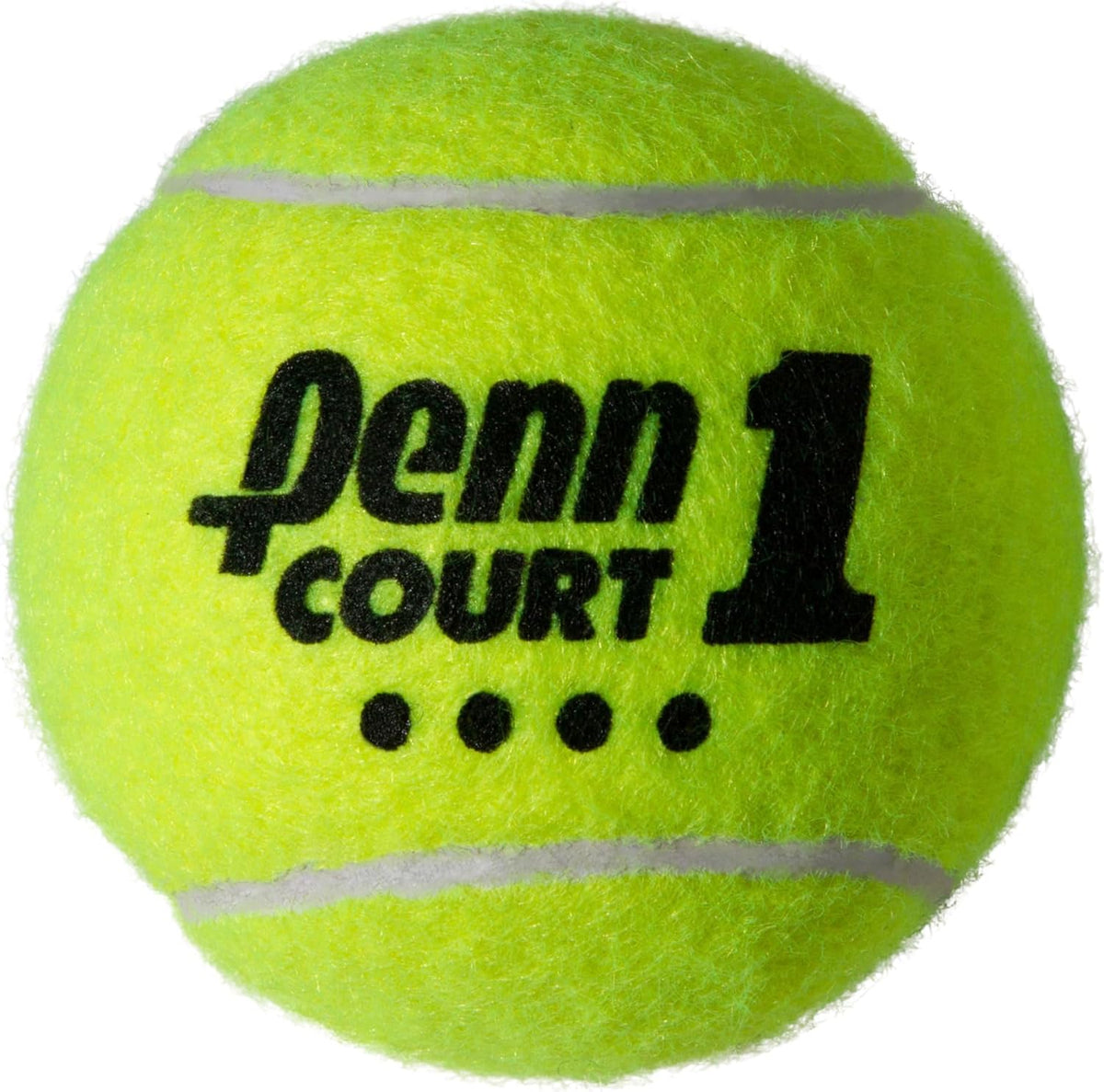 Penn Court Tennis Balls - Regular Duty Felt Pressurized - 1 Can with 3 Balls for Recreational Play
