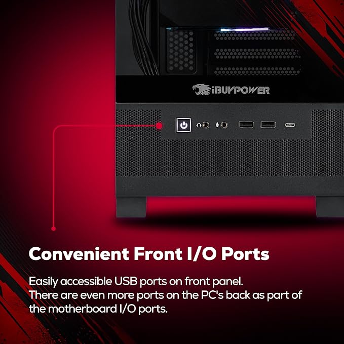 iBUYPOWER Element SE Gaming PC Desktop Computer AMD Ryzen 5 8400F CPU, NVIDIA GeForce RTX 3050 6GB GPU, 16GB DDR5 RAM, 1TB NVMe SSD, Windows 11 Home, Gamer Keyboard and Mouse - ESA5N3501