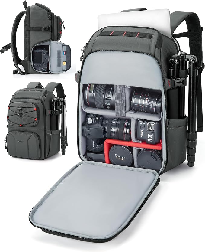 BAGSMART Camera Bag for Photographers, Professional Camera Bag Fits up to 15.6"