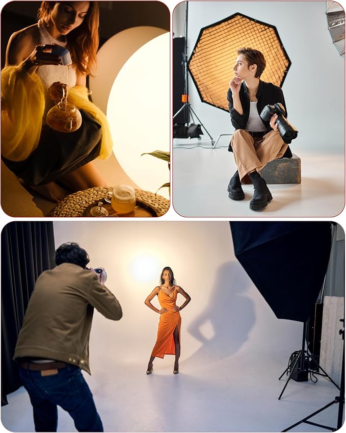 REFLEX CAMERA Professional 80W Handheld LED Photography Light – Portable Studio