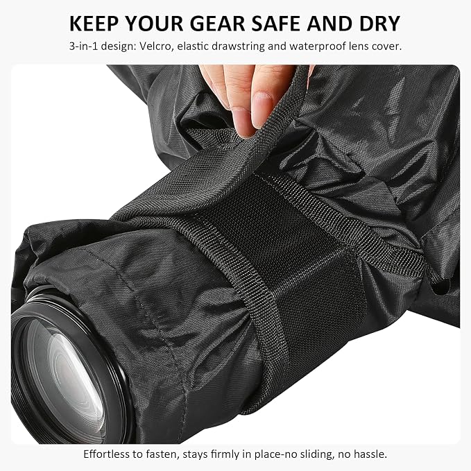 Professional Waterproof Camera Rain Cover, Universal DSLR Camera Protector