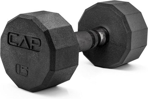 CAP Barbell Coated Hex Dumbbell - Versatile Weight Options | 10-120 lbs | Durable Design