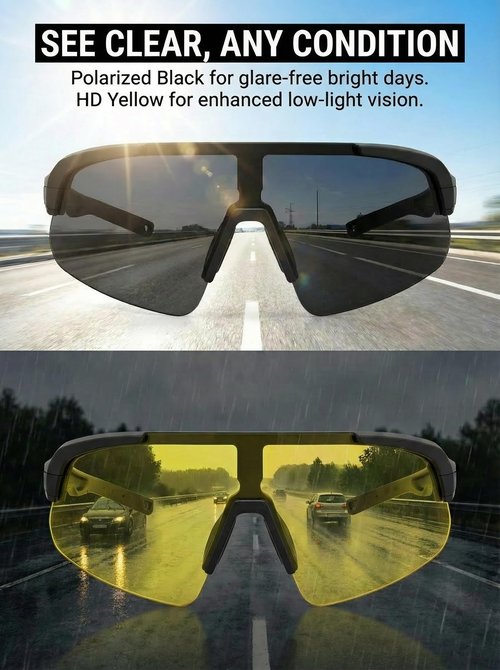 BangLong Cycling Sunglasses for Men Women, Sport Sun glasses with 2 Interchangeable Lenses for Running Baseball Fishing