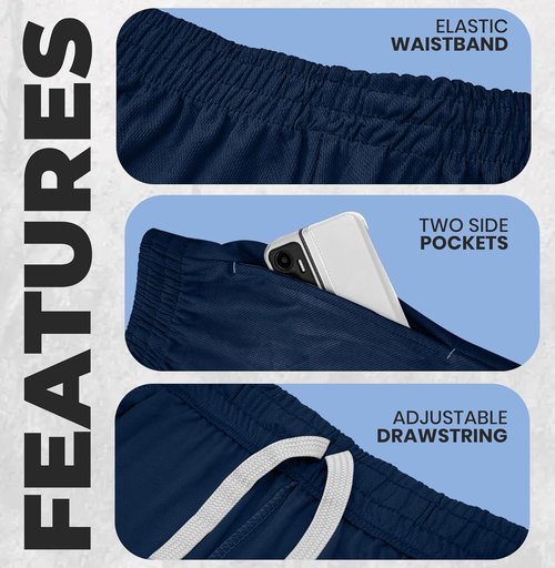 NY Threads Men's Athletic Shorts - Quick Dry, Lightweight, Loose-Fit Running Gym Shorts with Pockets