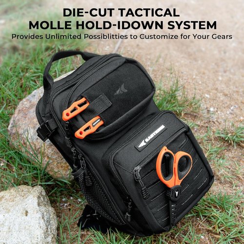 KastKing BlowBak Tactical Sling Tackle Bag - Lightweight Fishing Backpack for Men | Durable Storage Solution