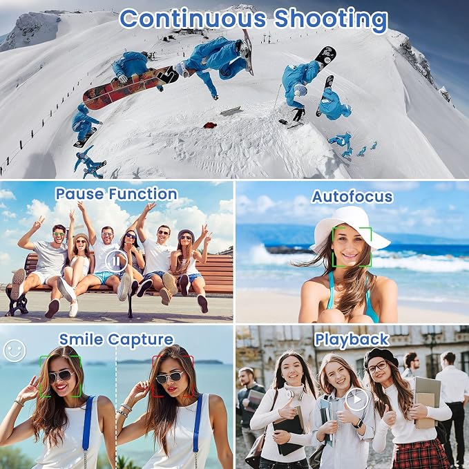 4K Digital Camera for Photography, 64MP HD WiFi Vlogging Camera for YouTube