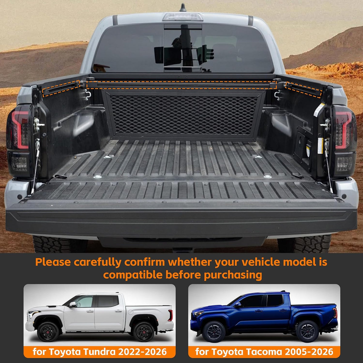 Just-V Truck Bed Rail Side Mount Holder for Toyota Tacoma 2005-2026, for Toyota Tundra 2007-2026, 2Pcs Bed Rail Modular Accessories Mount for Shovels, Axes, Bike, Recovery Plates, Fuel Tanks