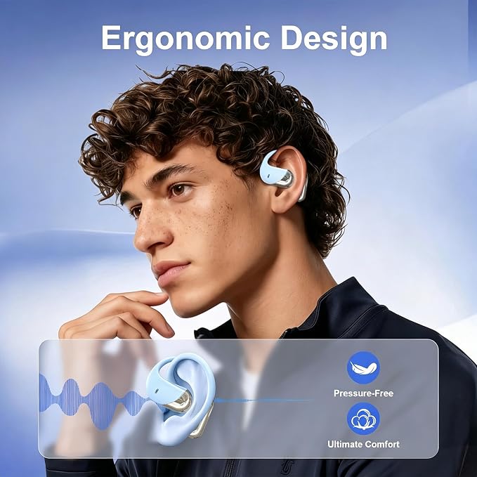AI Open Ear Earbuds Translation Headphones, Real-Time 2-Way Language Translator