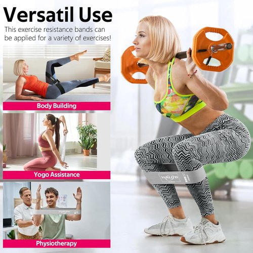 Fabric Resistance Bands by [Brand Name] - Versatile Booty Bands for Glutes & Legs | Ideal for Squats, Yoga, Home Gym