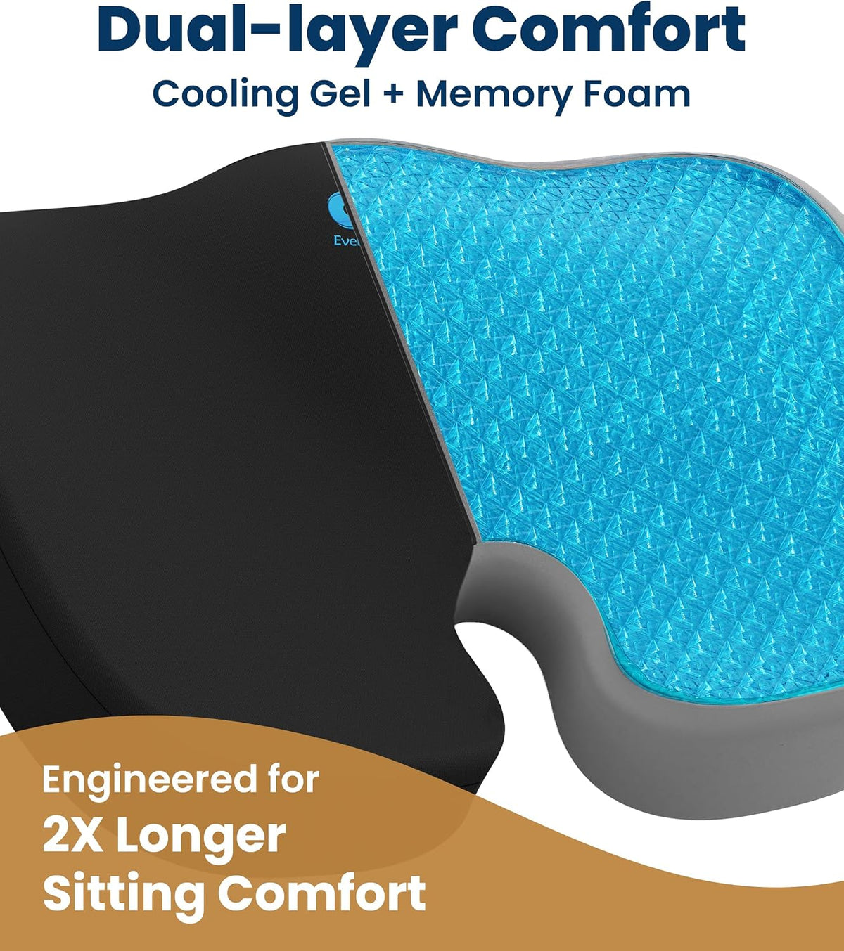 Everlasting Comfort Car Seat Cushions - Memory Foam Soft Car Cushions for Long Car Trips - Car Seat Cushions for Driving - Ergonomic Car Seats - Car Seats & Truck Seats
