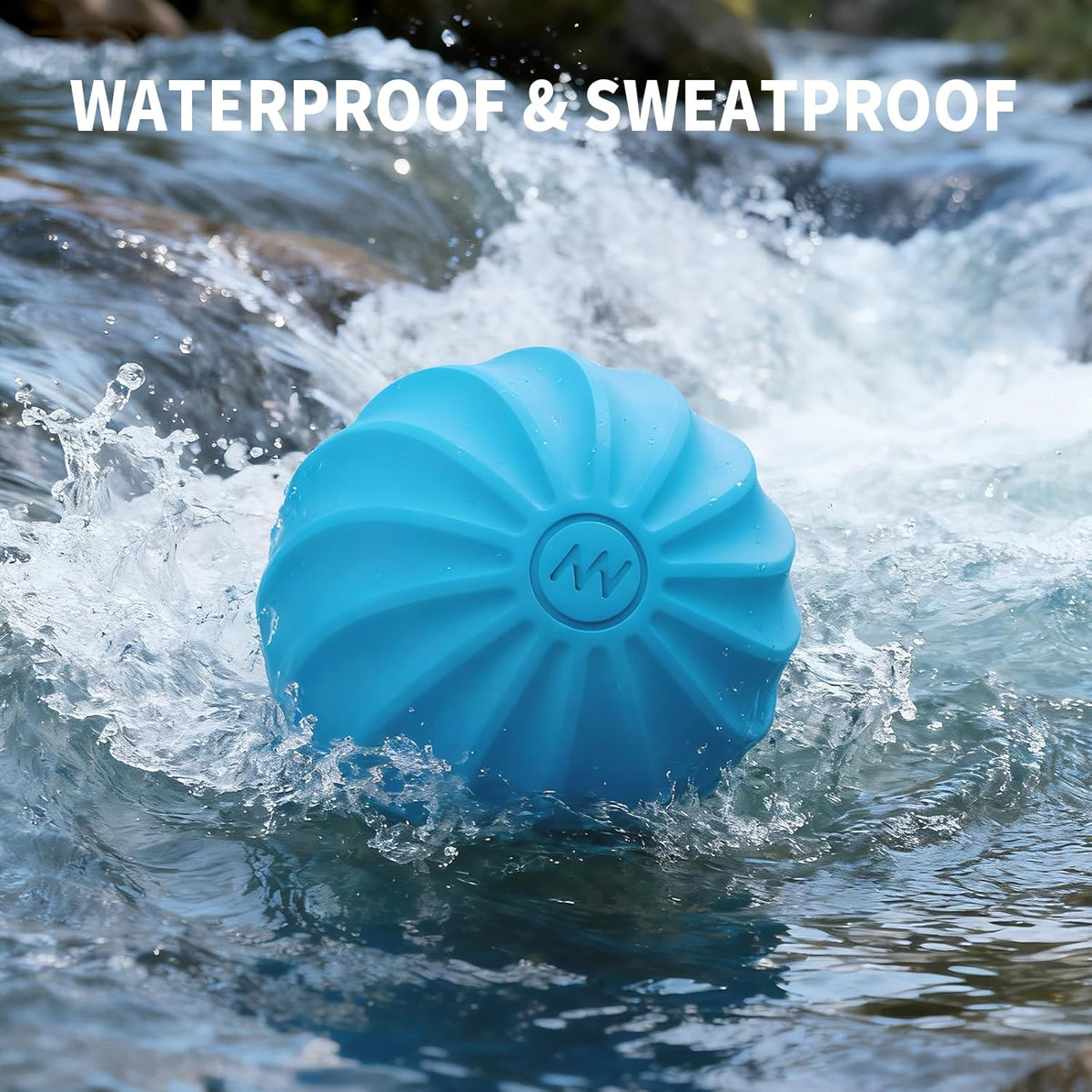 Skiennix Mini Vibrating Massage Ball - 10-Speed Foam Roller for Muscle Relief | Blue Color
