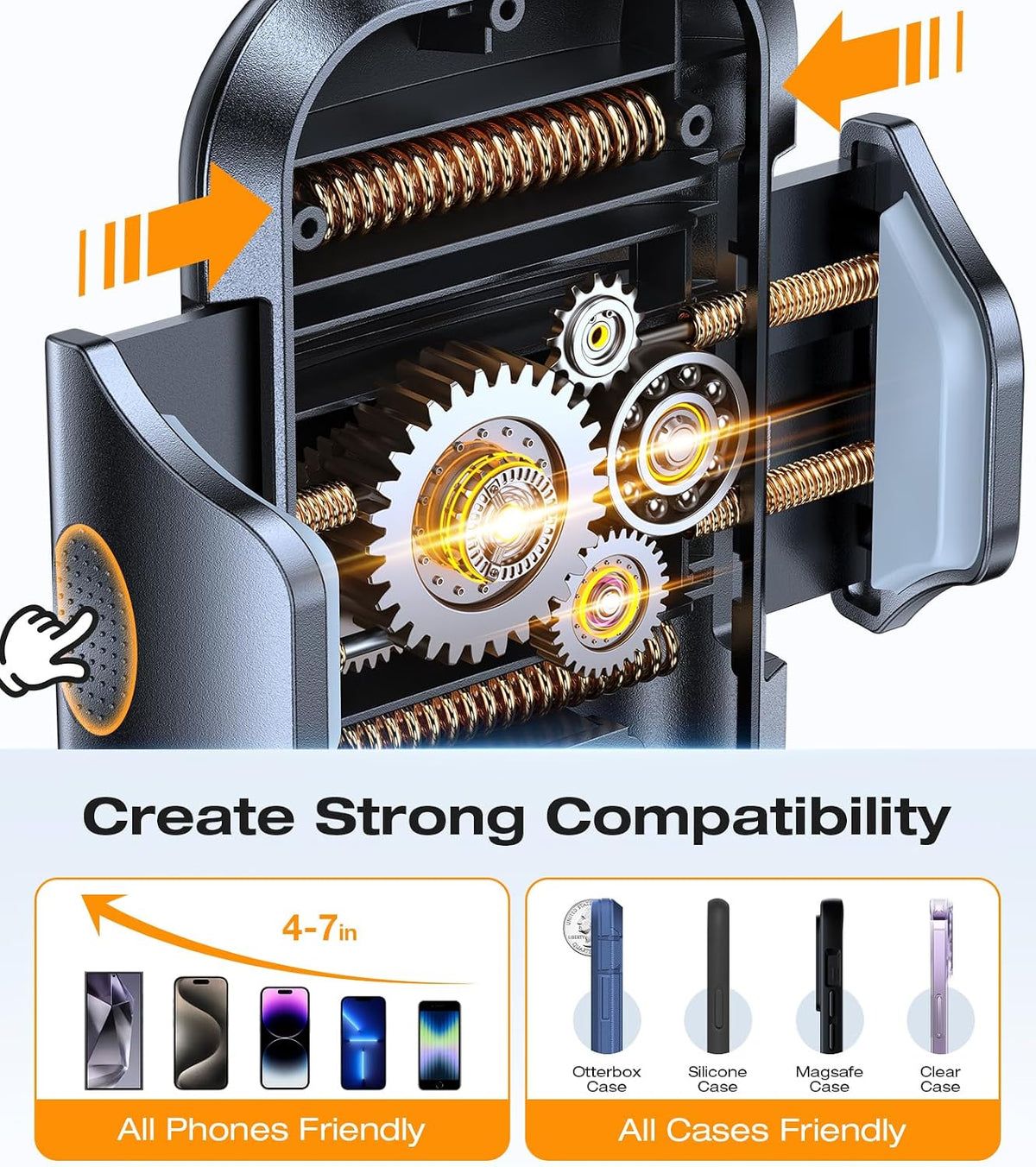VICSEED Car Phone Holder with Metal CD Slot & Air Vent Clip [Secure Hold]