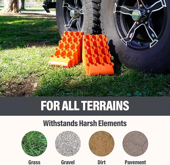 SECURITYMAN Wheel Chocks | Trailer Chocks | Tire Chocks (2 Pack) Durable, Non-Slip, Solid Wheel Chocks for RV Trailer, Travel, Camper, Truck, and Boat