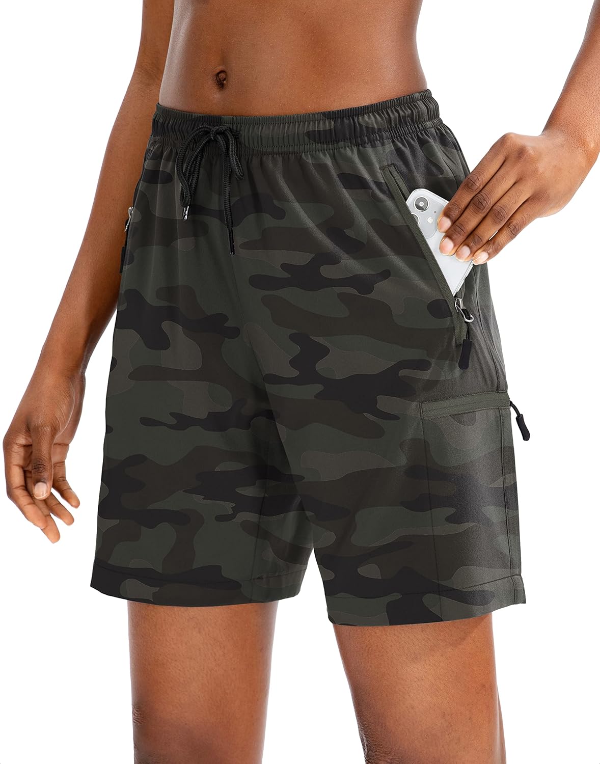 SANTINY Women's Hiking Cargo Shorts - Quick Dry Lightweight Design | Available in 5'', 7'', 9'' Sizes