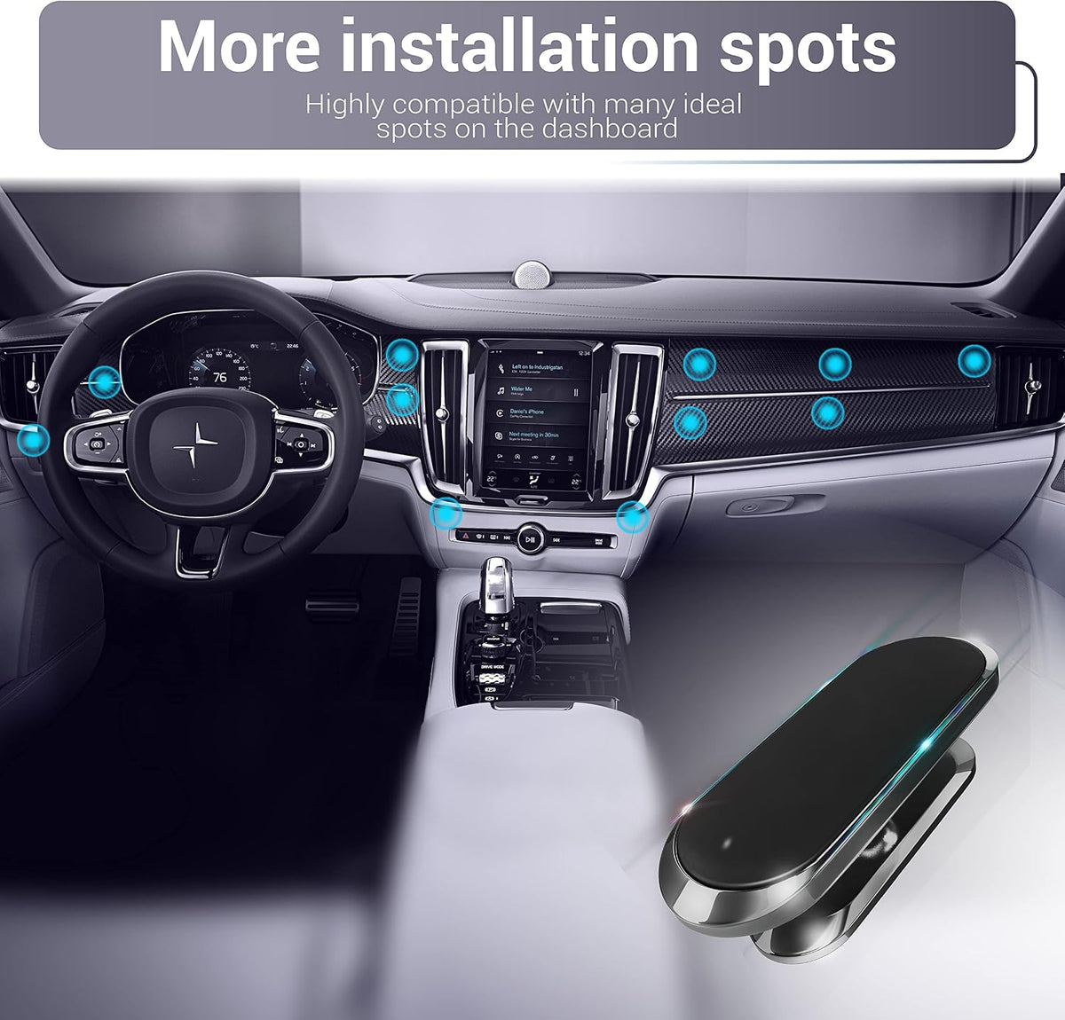 TT&C 2-Pack N52 Magnetic Phone Mount for Car Dashboard