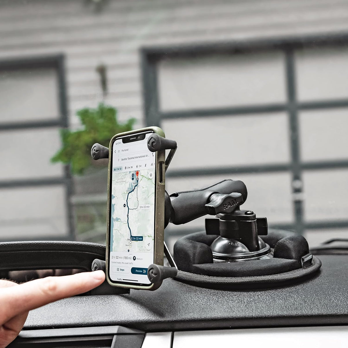 RAM MOUNTS X-Grip Windshield Phone Mount with Twist-Lock Suction Cup Base