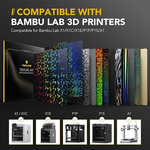 3D Printer Build Plate for Bambu Lab X1 X1C X1E P1P P1S A1, 3D Printer