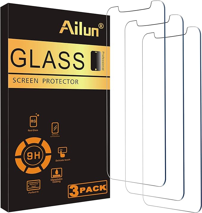 Ailun for Apple iPhone 11 Pro/iPhone Xs/iPhone X Screen Protector, 3 Pack