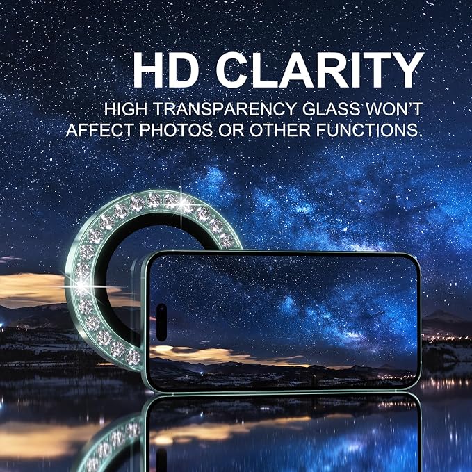 Choiche Compatible for iPhone 16 /iPhone 16 Plus Camera Lens Protector Bling