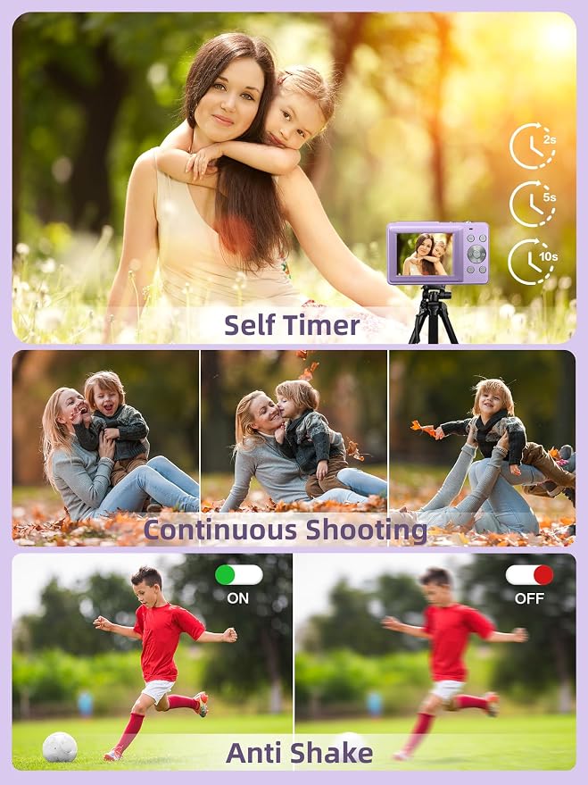 Digital Camera FHD 1080P, Camkory Point and Shoot Digital Cameras