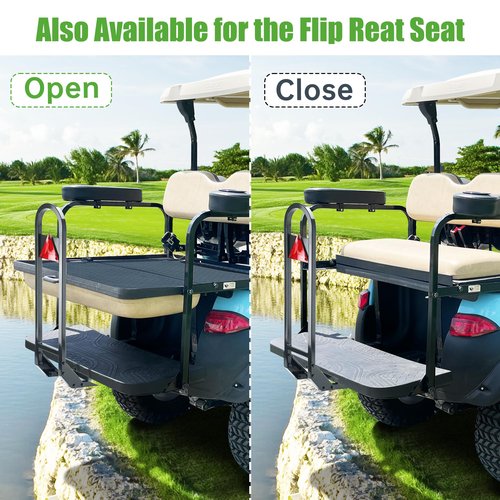 10L0L Golf Cart Rear Safety Grab Bar Universal Compatible with Yamaha Club Car EZGO Golf Cart with Reflective Triangle Board