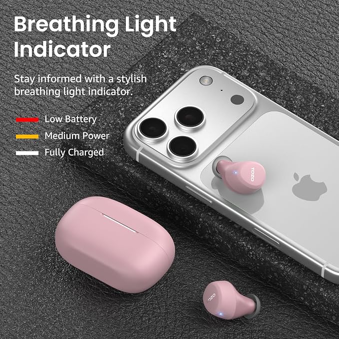 TOZO A1 Wireless Earbuds Bluetooth 5.3 Light Weight in Ear Headphones | IPX5 Waterproof, 2 Mics for AI Calls, Immersive Premium Sound Bass Ear buds with Charging Case, 32 Presets EQ via TOZO App