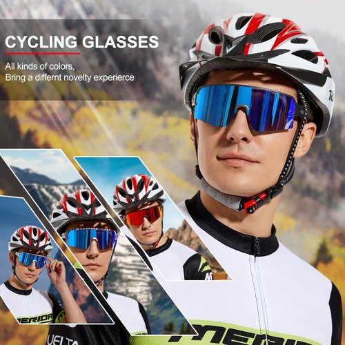 AVV Polarized Sports Sunglasses for Men Women - UV400 Protection Cycling Glasses with Lightweight TR90 Frame, Ideal for Running Baseball Fishing Driving