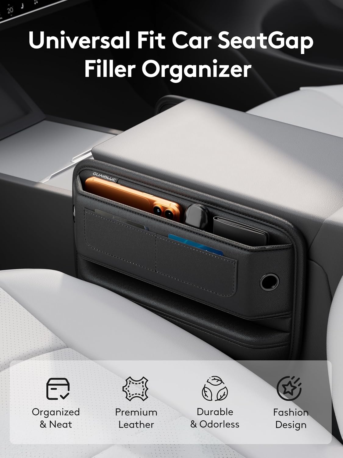 Car Seat Gap Filler Organizer with Sun Visor Organizer