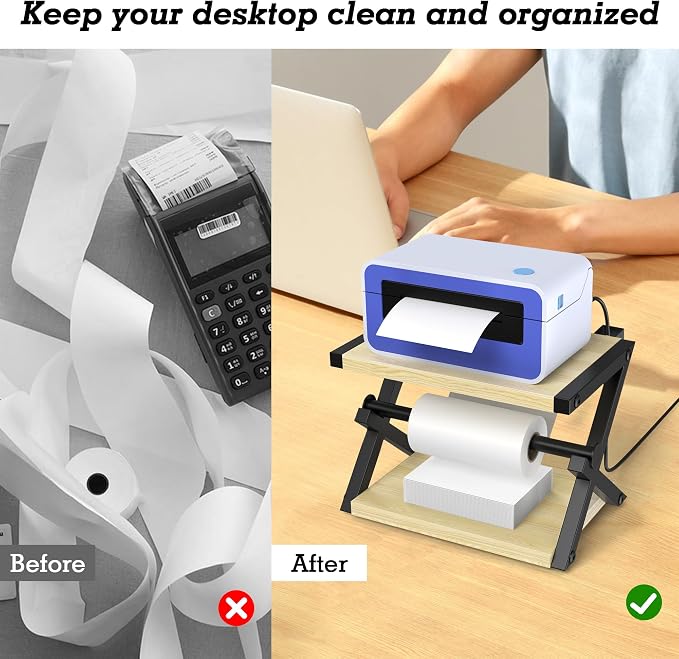 Alyoen Label Holder for Rolls and Fan-Fold Labels, Shipping Thermal Label