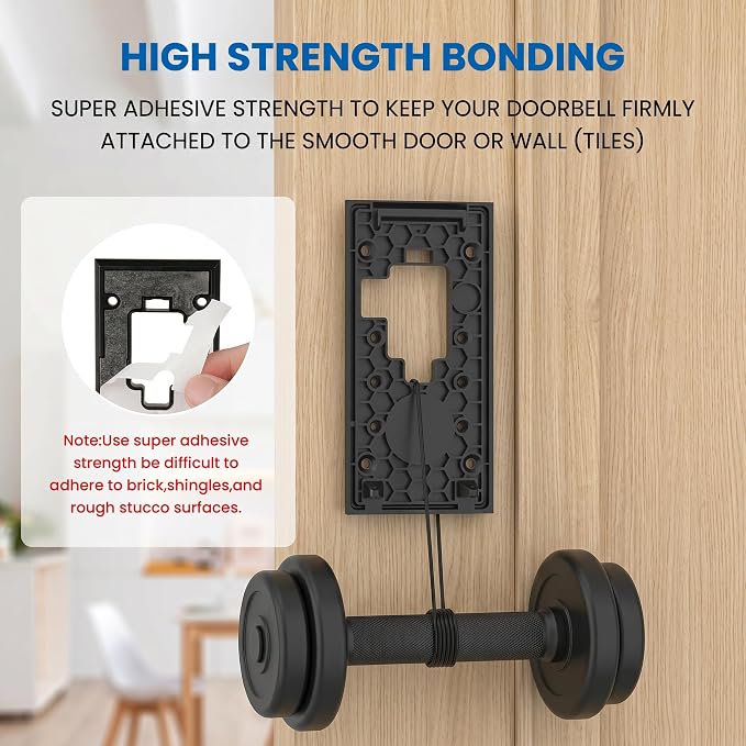 No-Drill Adhesive Doorbell Mount