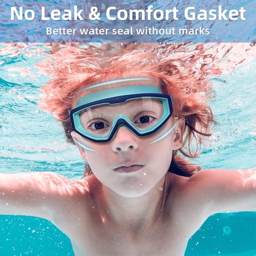 Freela Swim Goggles for Kids | Anti-Fog, No Leak Design for Ages 3-15 | Clear Vision for Pool & Beach