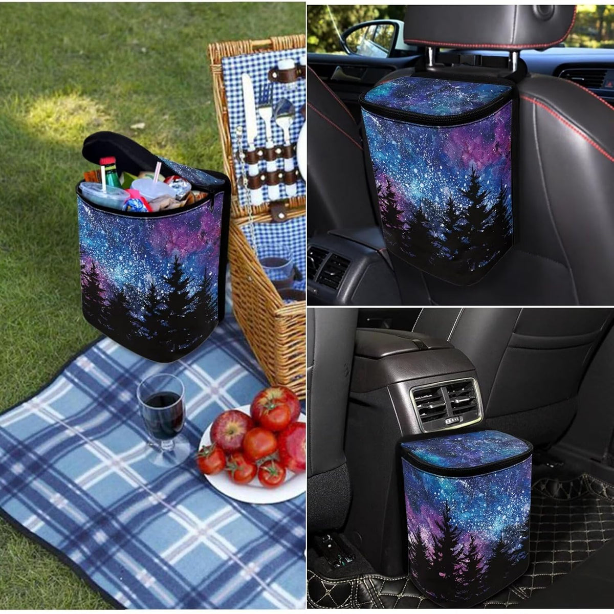 1.2 Gallon Odor-Free Zipper Hanging Car Garbage Bag