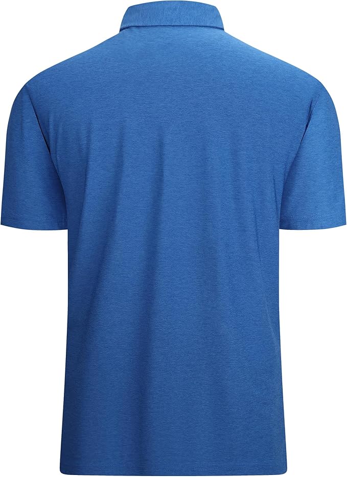 Alex Vando Mens Golf Shirt Moisture Wicking Quick-Dry Short Sleeve Casual Polo Shirts for Men