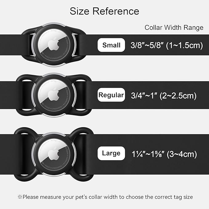 Waterproof Airtag Holder for Dog Collar, Soft Full-Body Protective Airtag Holder for Dog & Cat Collars, Ultra-Durable, Easy Installation, Lightweight Clear Airtag Case (Blue, Small)
