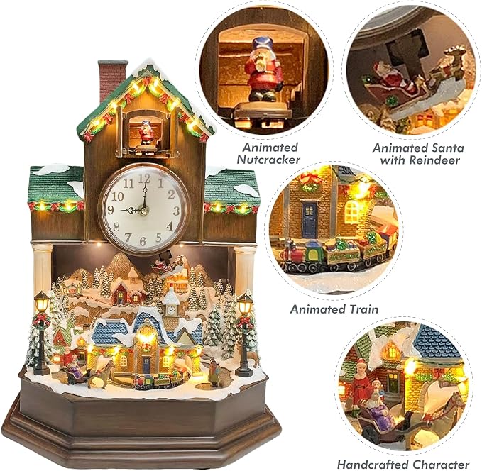 MOMENTS IN TIME 17.1” Christmas Cuckoo Clock