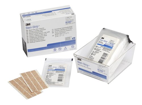 3M™ Steri-Strip™ Blend Tone Skin Closures, B1557, Tan, 1/2 in x 4 in (12mm x 100mm), 50 Bag/Carton, 4 Carton/Case