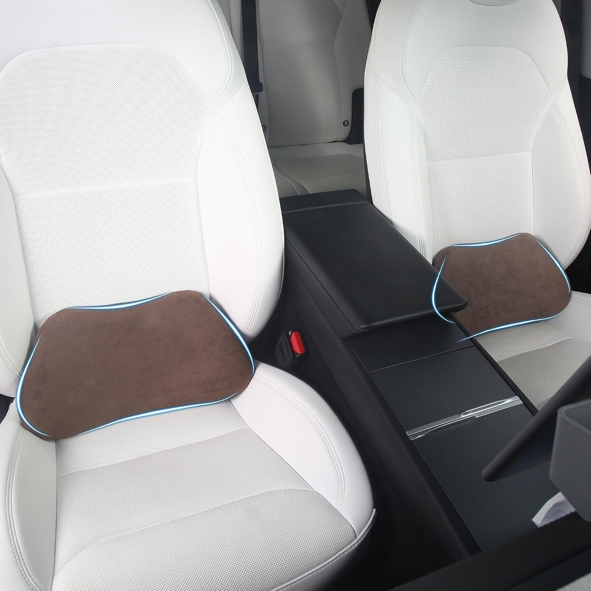 Lumbar Support Pillow for Car Lower Back Cushion, Brown, 2 Packs