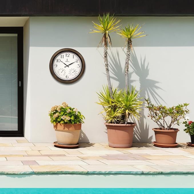 Outdoor Clocks for Patio Large Waterproof
