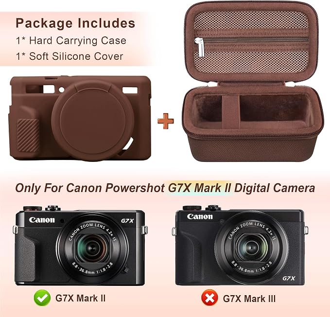 Canboc Camera Case for Canon PowerShot G7 X Mark II Digital Camera, Hard