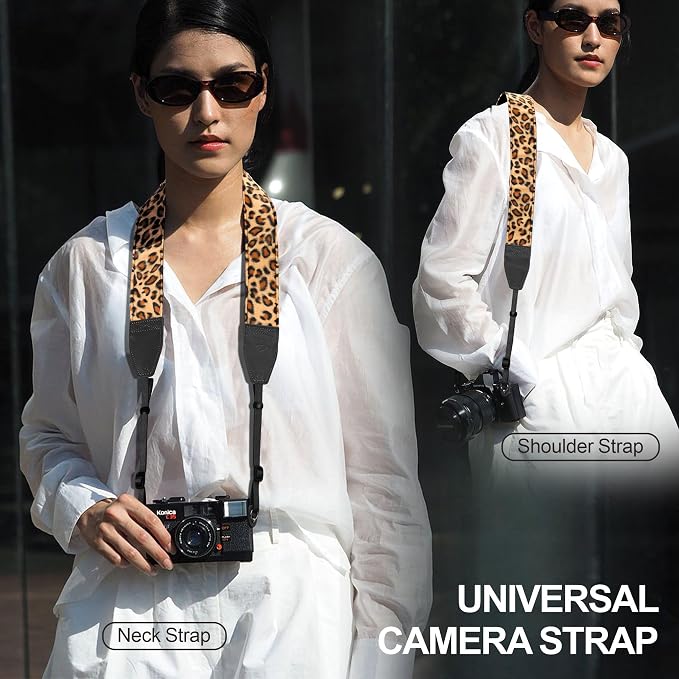 Padwa Lifestyle Leopard Velvet Camera Strap