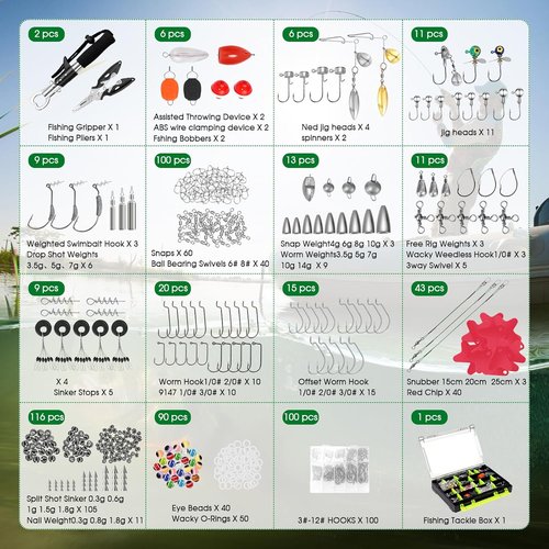 FONMANG 601-Piece Fishing Tackle Box - Complete Fishing Gear Set | 2025 Christmas Limited Edition Gifts for Men