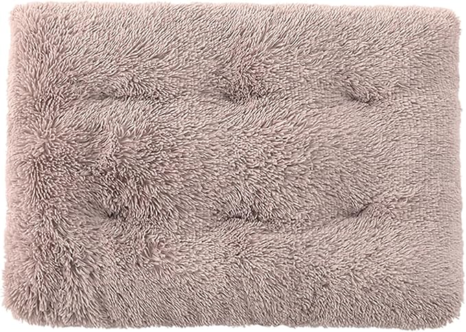 Dog Crate Mat, Dog Bed for Large Dogs, Comfy Fluffy Kennel Pad Anti-Slip for Dog beds & Furniture, Quilted Dog Bed for Pets for Medium/Small Dogs Cats (Color : Brown, Size : 20x14.9)