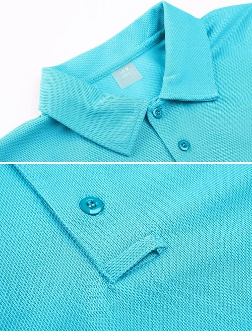 MAGCOMSEN Men's Quick Dry Tactical Polo Shirt - Short Sleeve Performance Golf Jersey