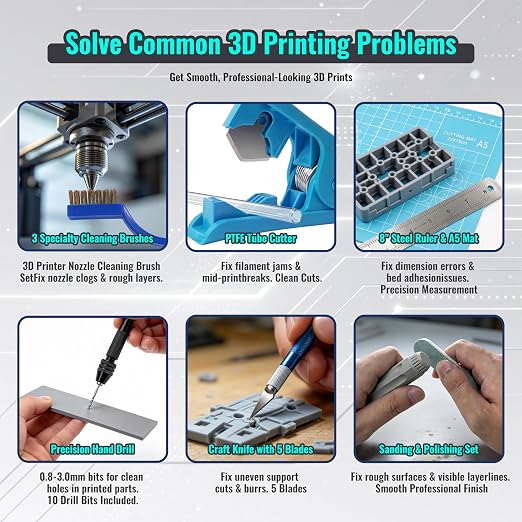 83PCS 3D Printer Tools Kit for Cleaning, Removal & Repair | Complete 3D Printer